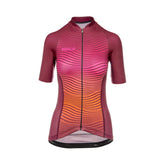 Jersey de Ciclismo Bioracer Vesper SS Mujer Bordeaux Orange